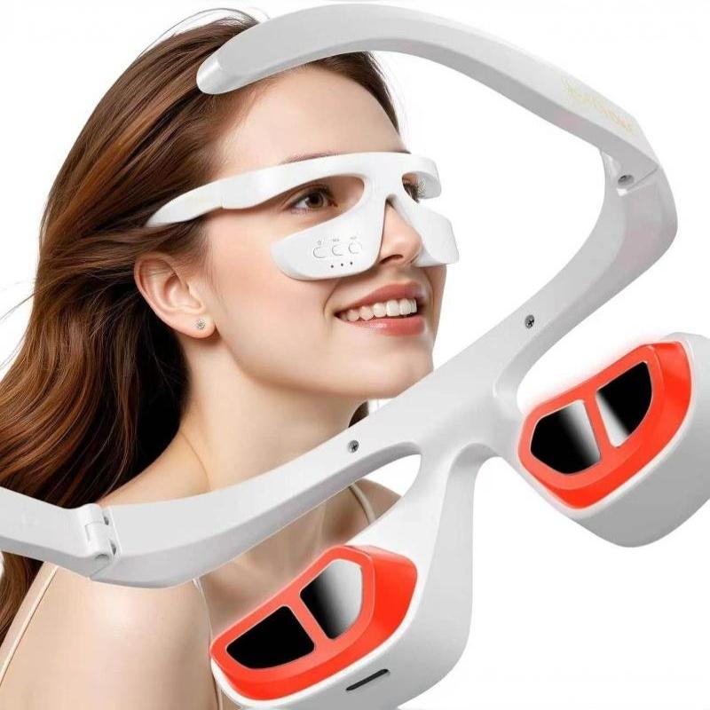 Light Therapy Glasses - Portable Smart Eye Massager 3D Red